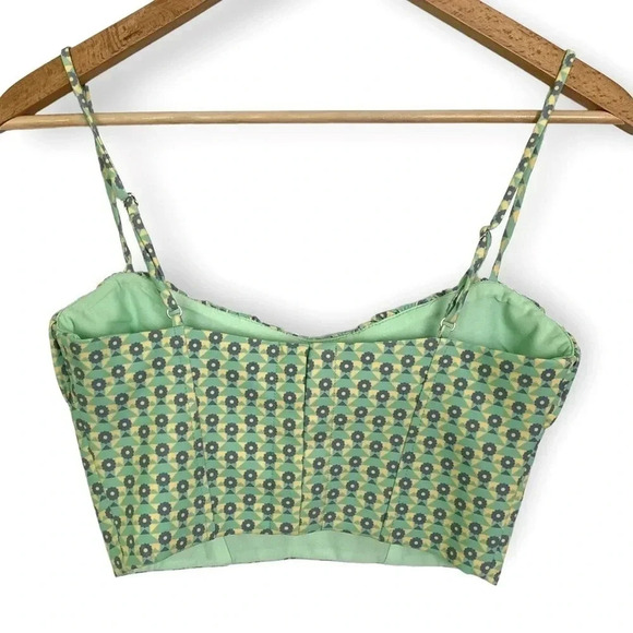 ZARA Bloggers Fav Printed Corset Crop Top - Picture 5 of 6